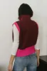 Sophie Colorblock Vest in Maroon sold by bohme