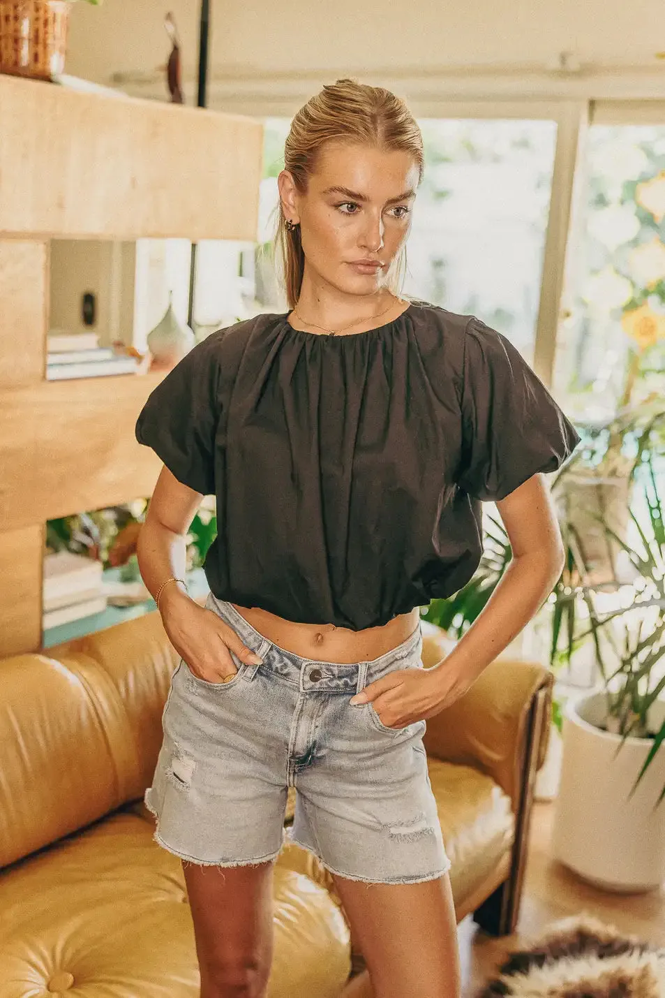Tori Crop Top in Black - FINAL SALE sold by bohme product image thumbnail 3
