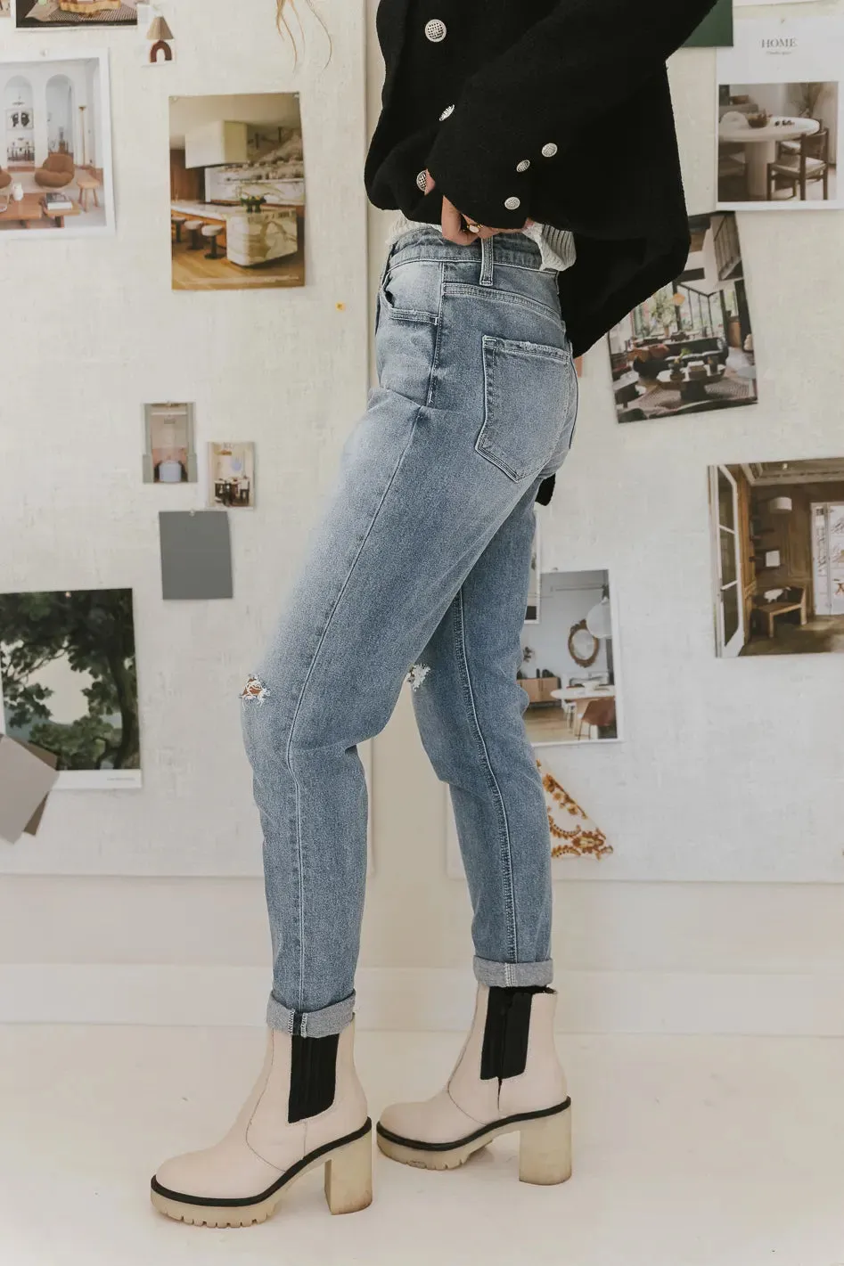 Erika Distressed Mom Jeans - FINAL SALE sold by bohme product image thumbnail 4