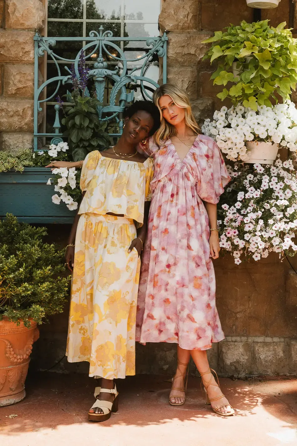 Hyacinth Watercolor Midi Dress - FINAL SALE sold by bohme product image thumbnail 2