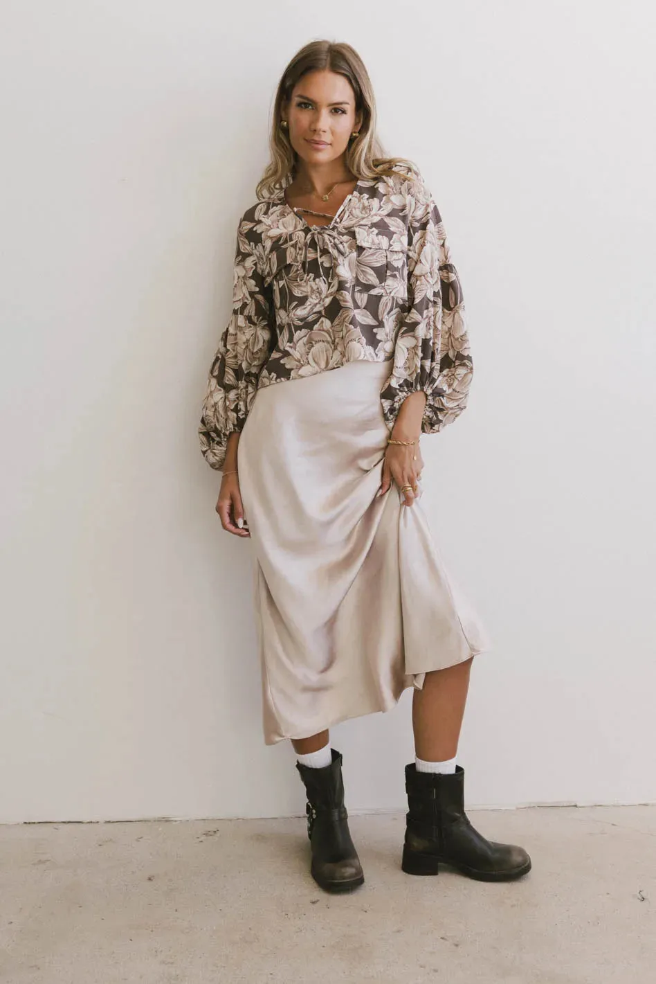 Isa Floral Blouse in Brown - FINAL SALE sold by bohme product image thumbnail 2