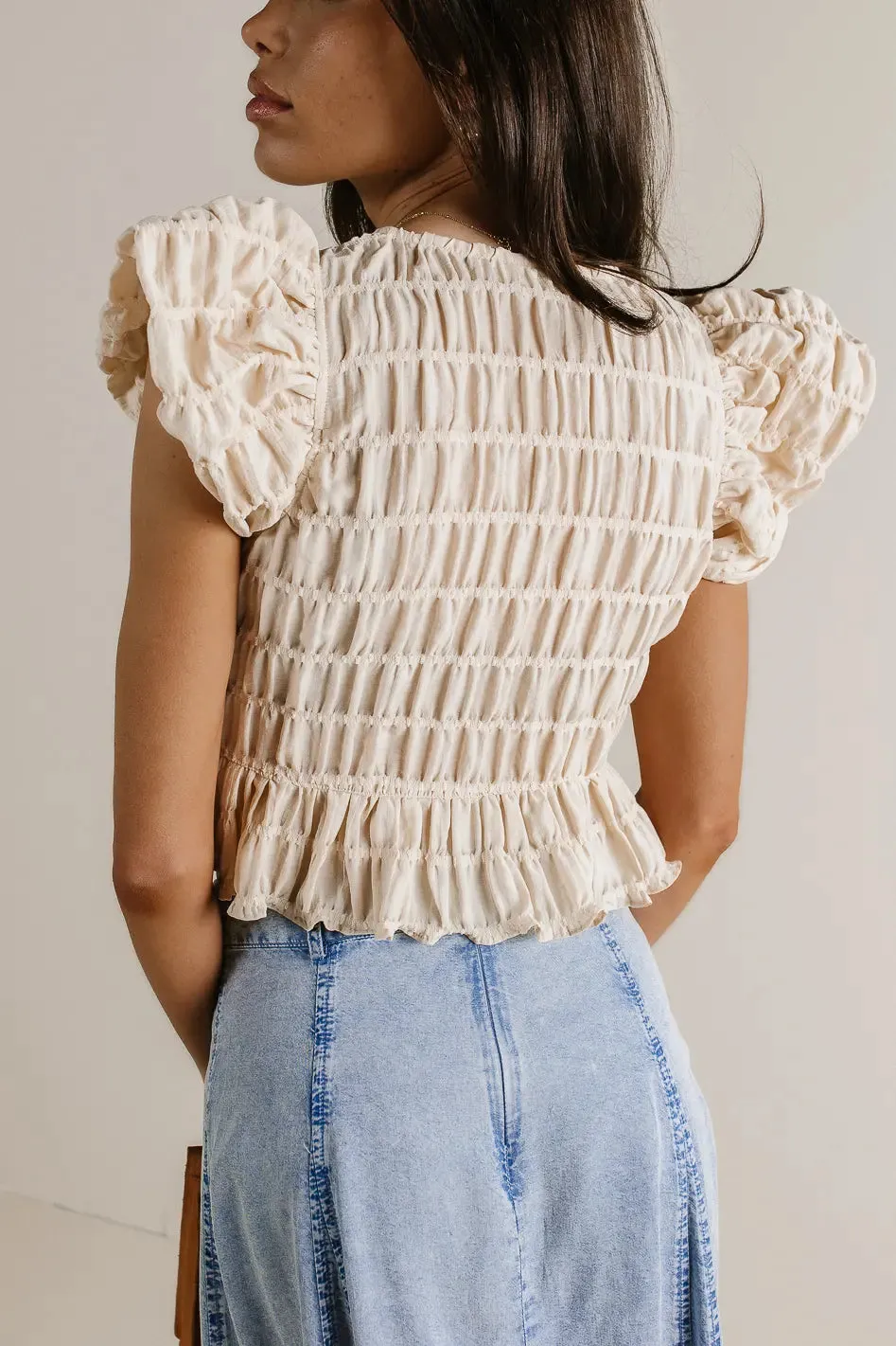 Daleska Smocked Blouse - FINAL SALE sold by bohme product image thumbnail 3