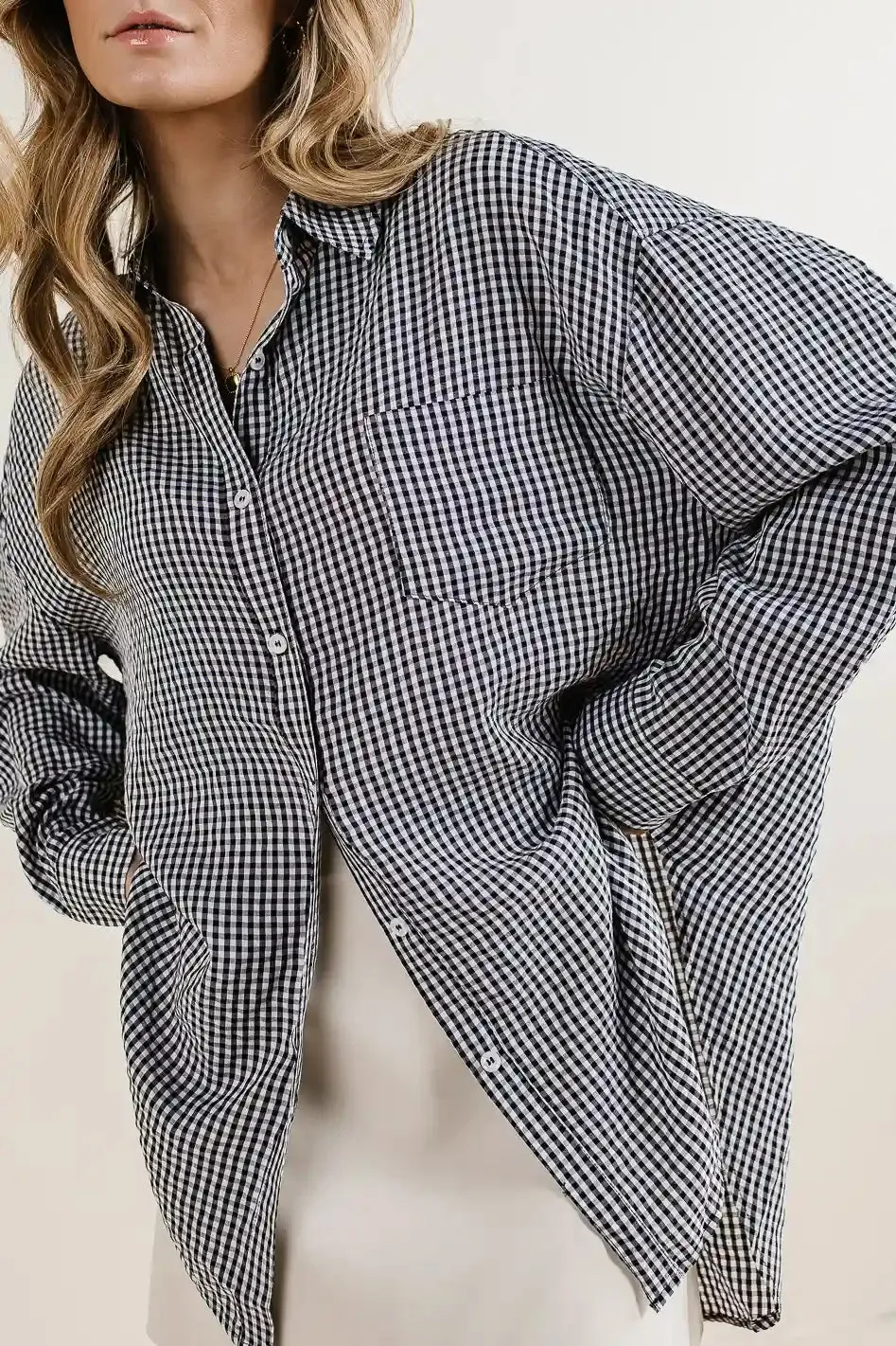 Ellie Gingham Button Up - FINAL SALE sold by bohme product image thumbnail 5
