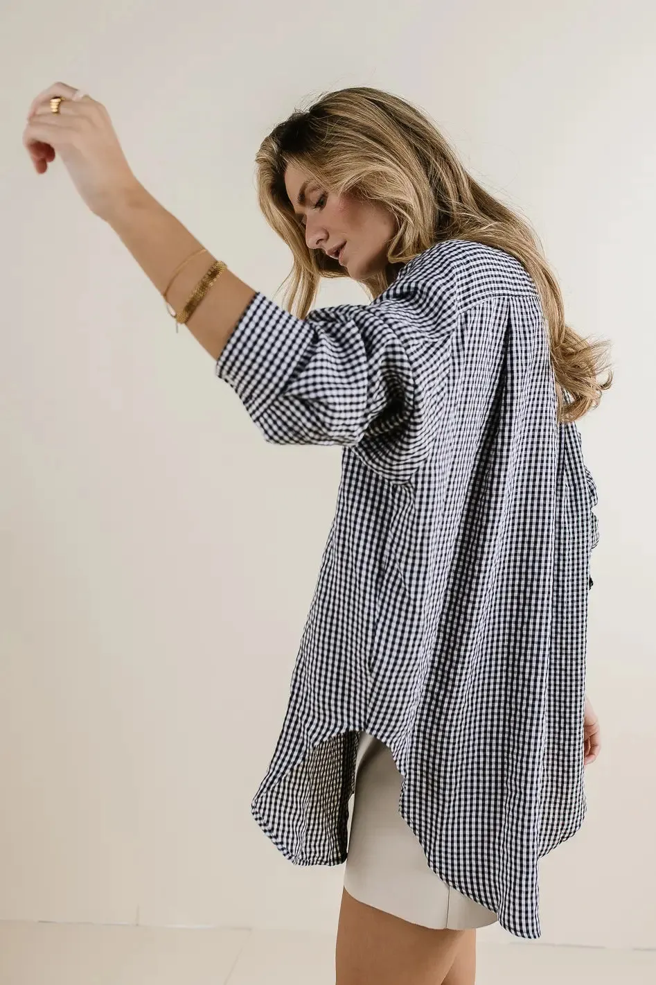 Ellie Gingham Button Up - FINAL SALE sold by bohme product image thumbnail 3