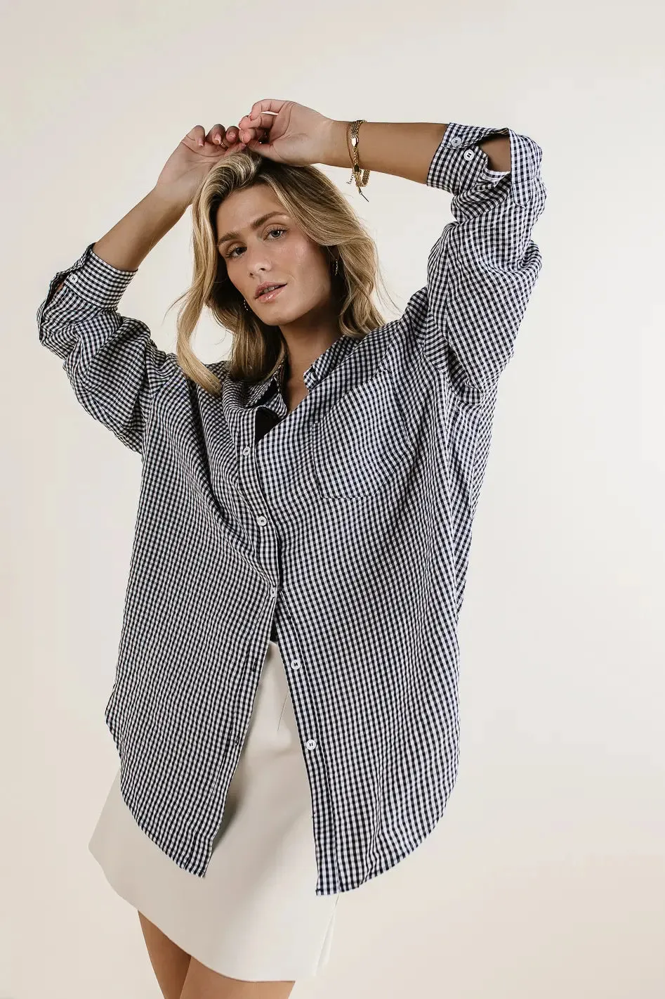 Ellie Gingham Button Up - FINAL SALE sold by bohme product image thumbnail 4