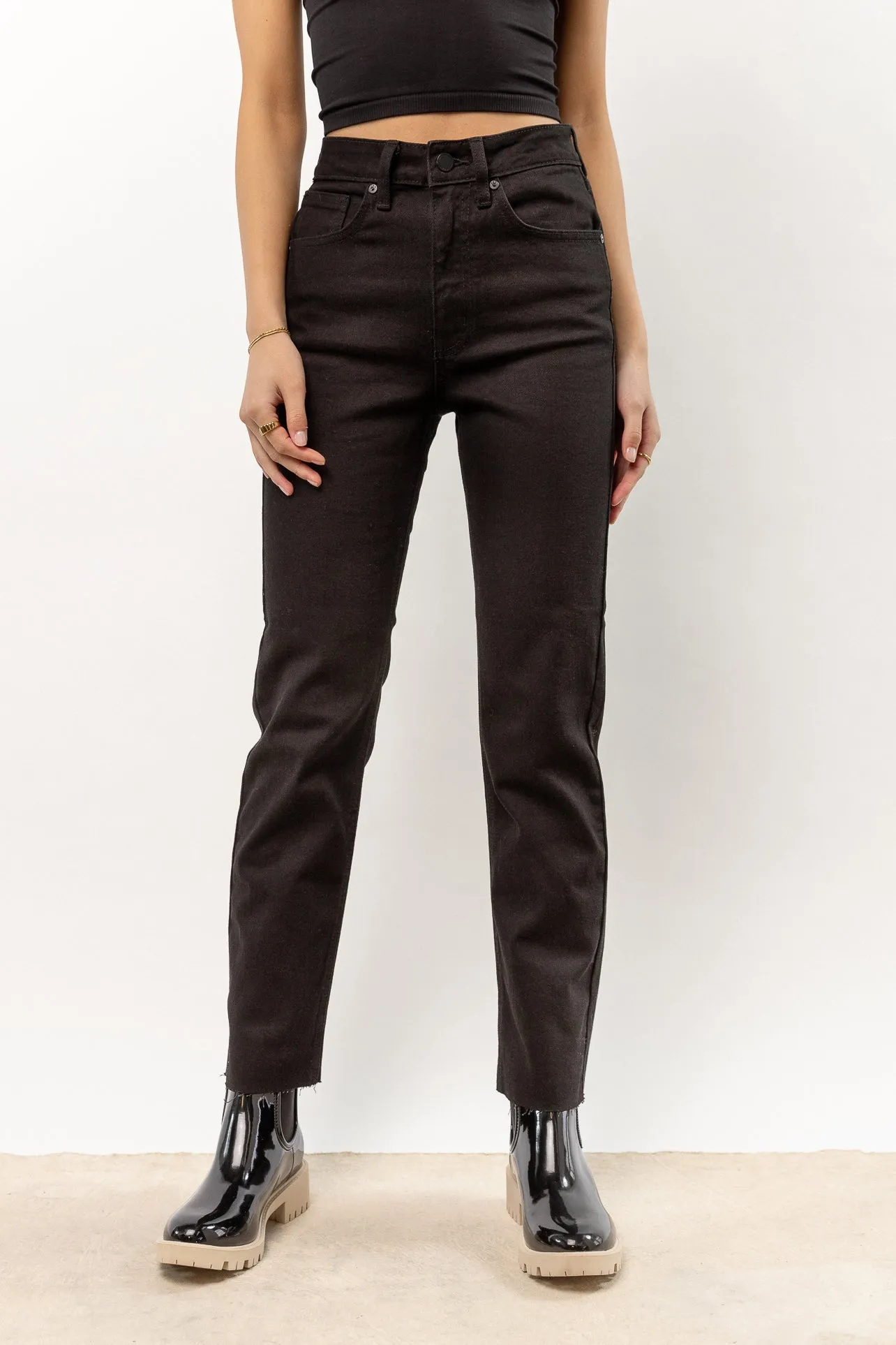 Amara Straight Leg Jeans in Black - FINAL SALE sold by bohme product image thumbnail 4