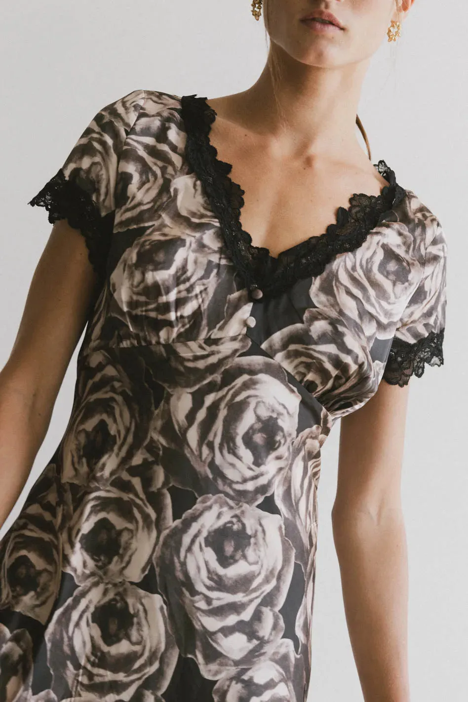 Beatriz Lace Trim Maxi Dress sold by bohme product image thumbnail 5