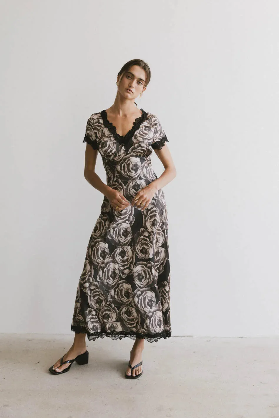 Beatriz Lace Trim Maxi Dress sold by bohme product image thumbnail 4