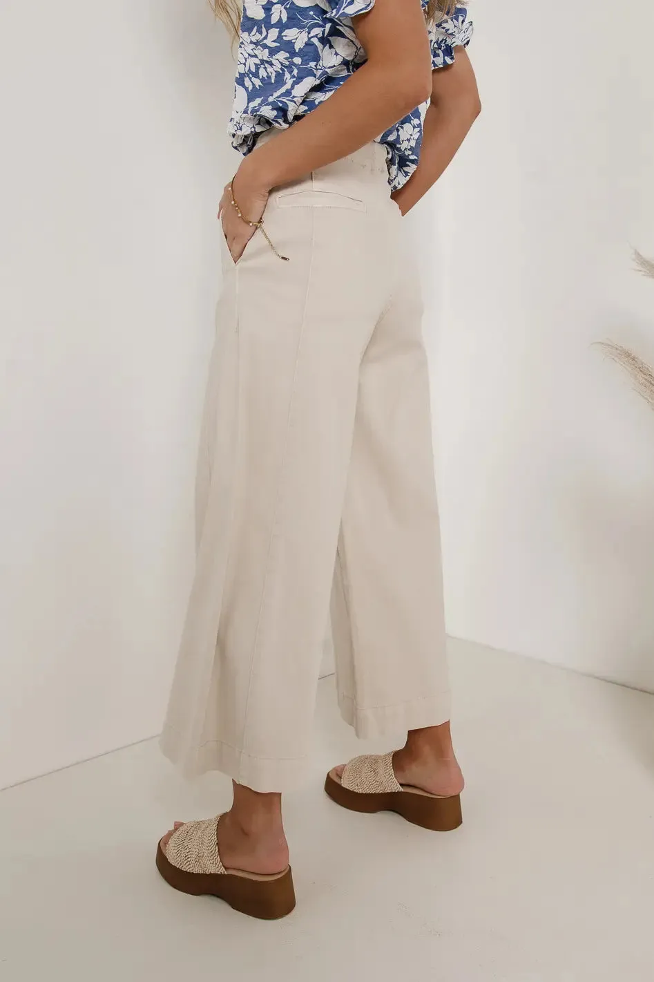 Rue Wide Leg Jeans in Beige - FINAL SALE sold by bohme product image thumbnail 2