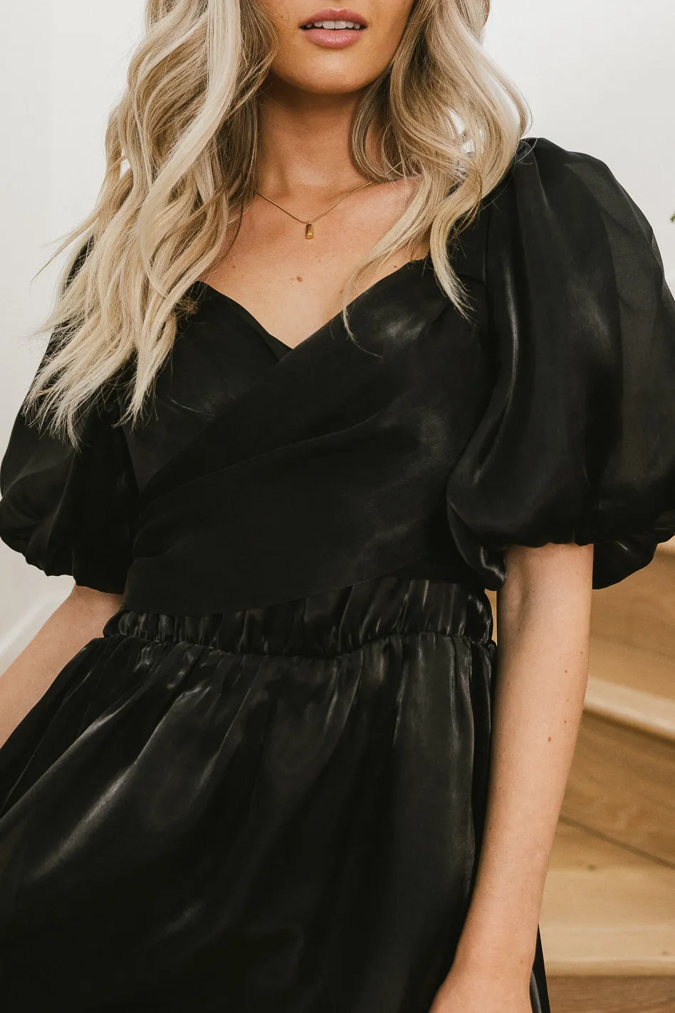 Samara Puff Sleeve Dress in Black - FINAL SALE sold by bohme product image thumbnail 4