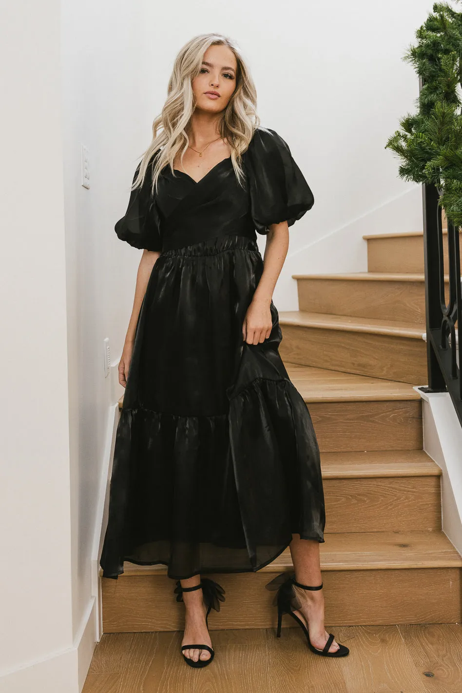Samara Puff Sleeve Dress in Black - FINAL SALE sold by bohme product image thumbnail 2