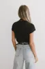 Marley Mock Neck Tee in Black - FINAL SALE sold by bohme