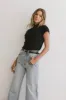 Marley Mock Neck Tee in Black - FINAL SALE sold by bohme