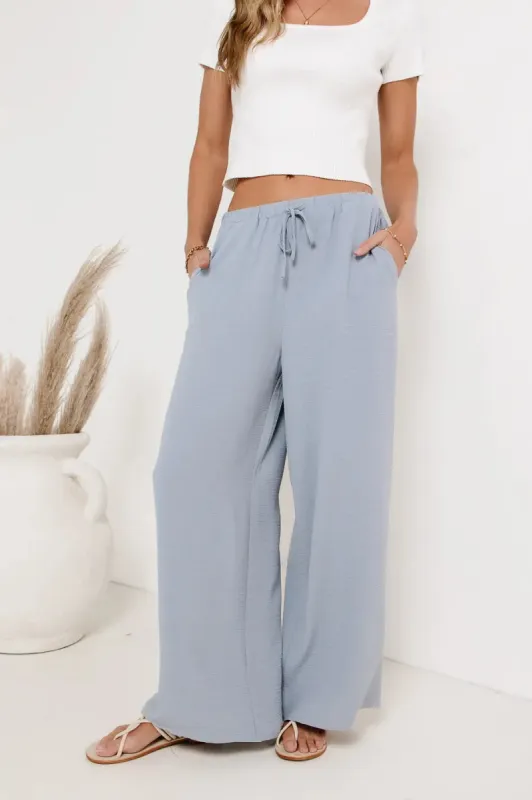 Mia Wide Leg Pants in Light Blue - FINAL SALE sold by bohme