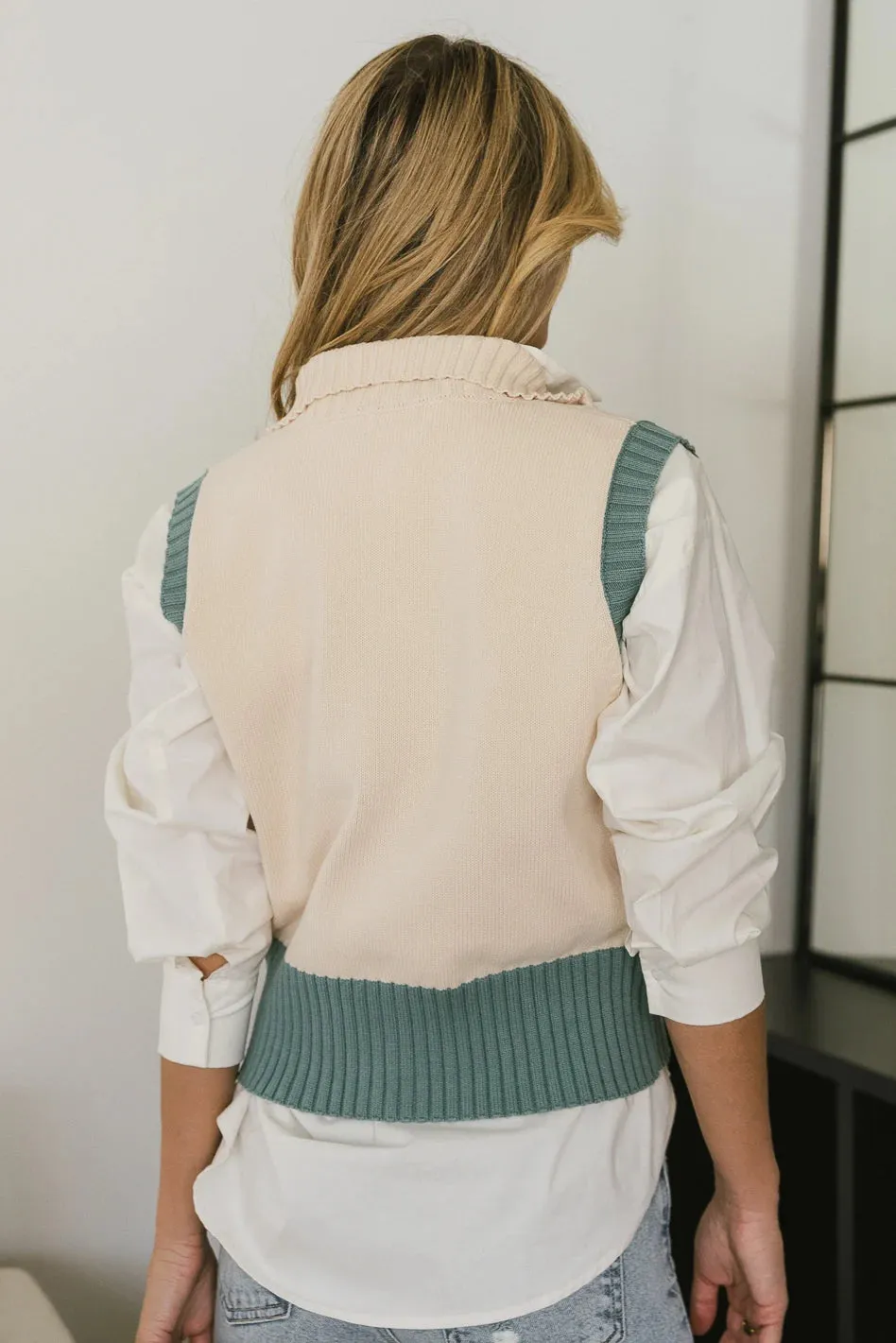 Sophie Colorblock Vest in Natural - FINAL SALE sold by bohme product image thumbnail 4