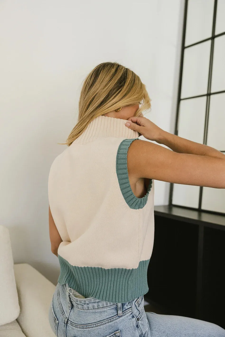 Sophie Colorblock Vest in Natural - FINAL SALE sold by bohme product image thumbnail 5