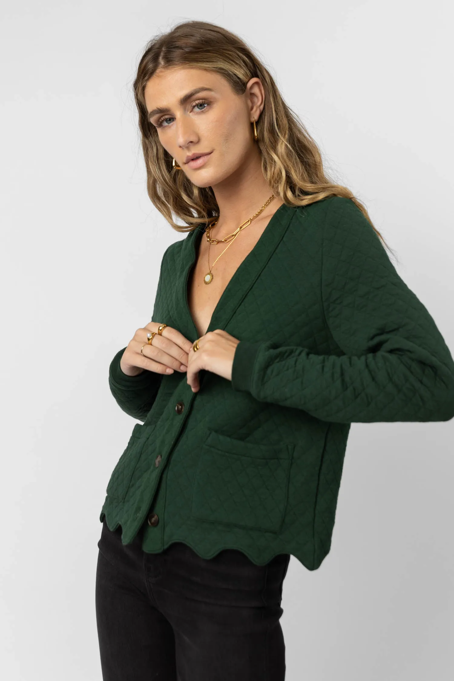 Lena Jacket in Hunter Green - FINAL SALE sold by bohme