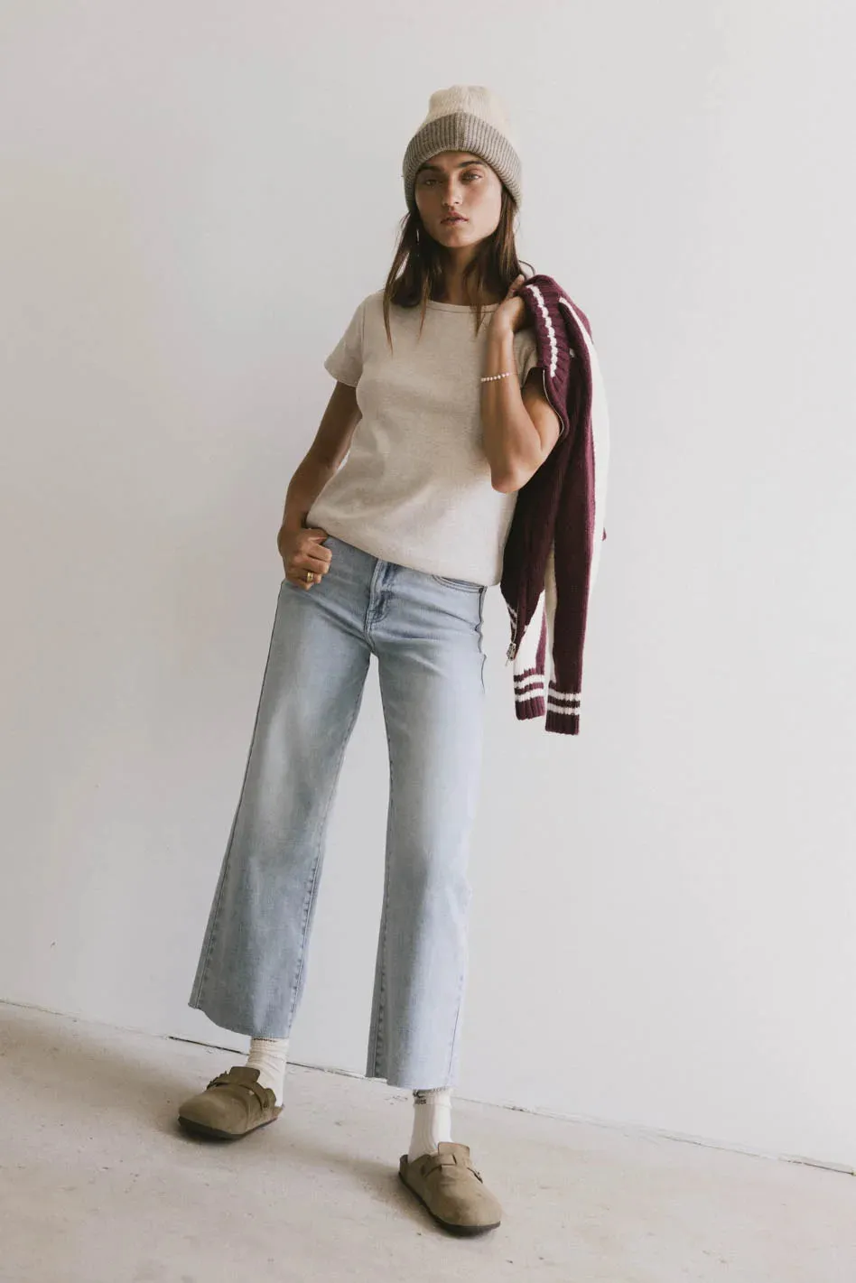 Colette Wide Leg Jeans in Light Wash sold by bohme product image thumbnail 4