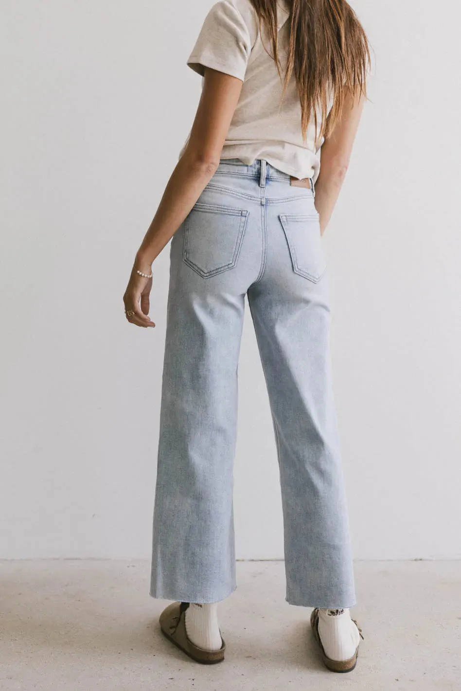 Colette Wide Leg Jeans in Light Wash sold by bohme
