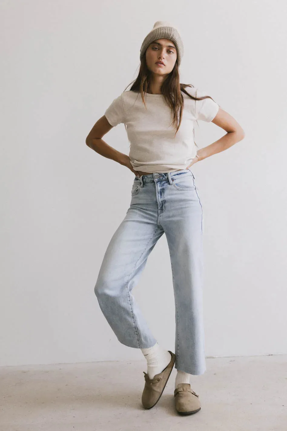Colette Wide Leg Jeans in Light Wash sold by bohme product image thumbnail 5