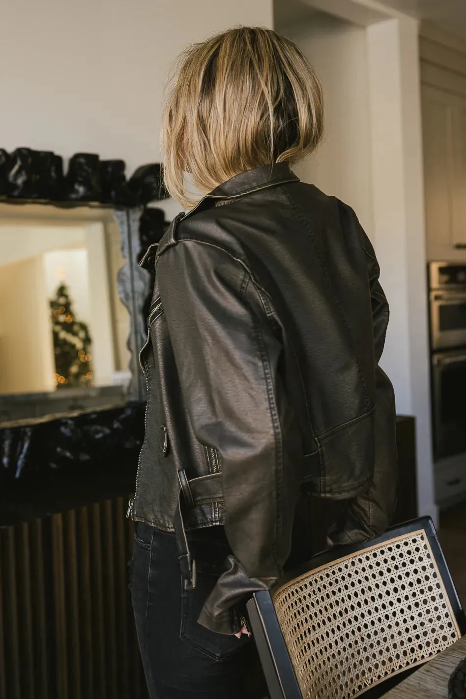 Vintage Washed Moto Jacket - FINAL SALE sold by bohme product image thumbnail 5