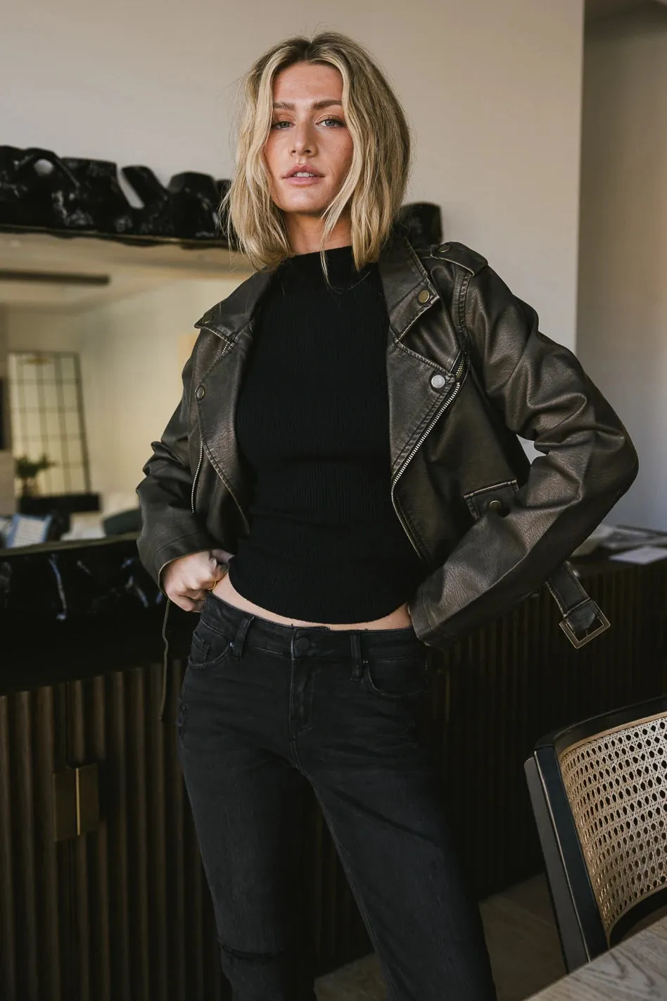 Vintage Washed Moto Jacket - FINAL SALE sold by bohme