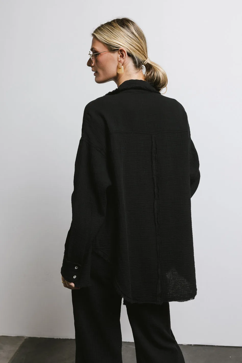 Casey Button Up in Black - FINAL SALE sold by bohme product image thumbnail 3