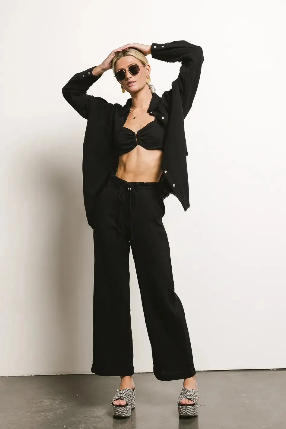 Casey Button Up in Black - FINAL SALE sold by bohme product image thumbnail 2