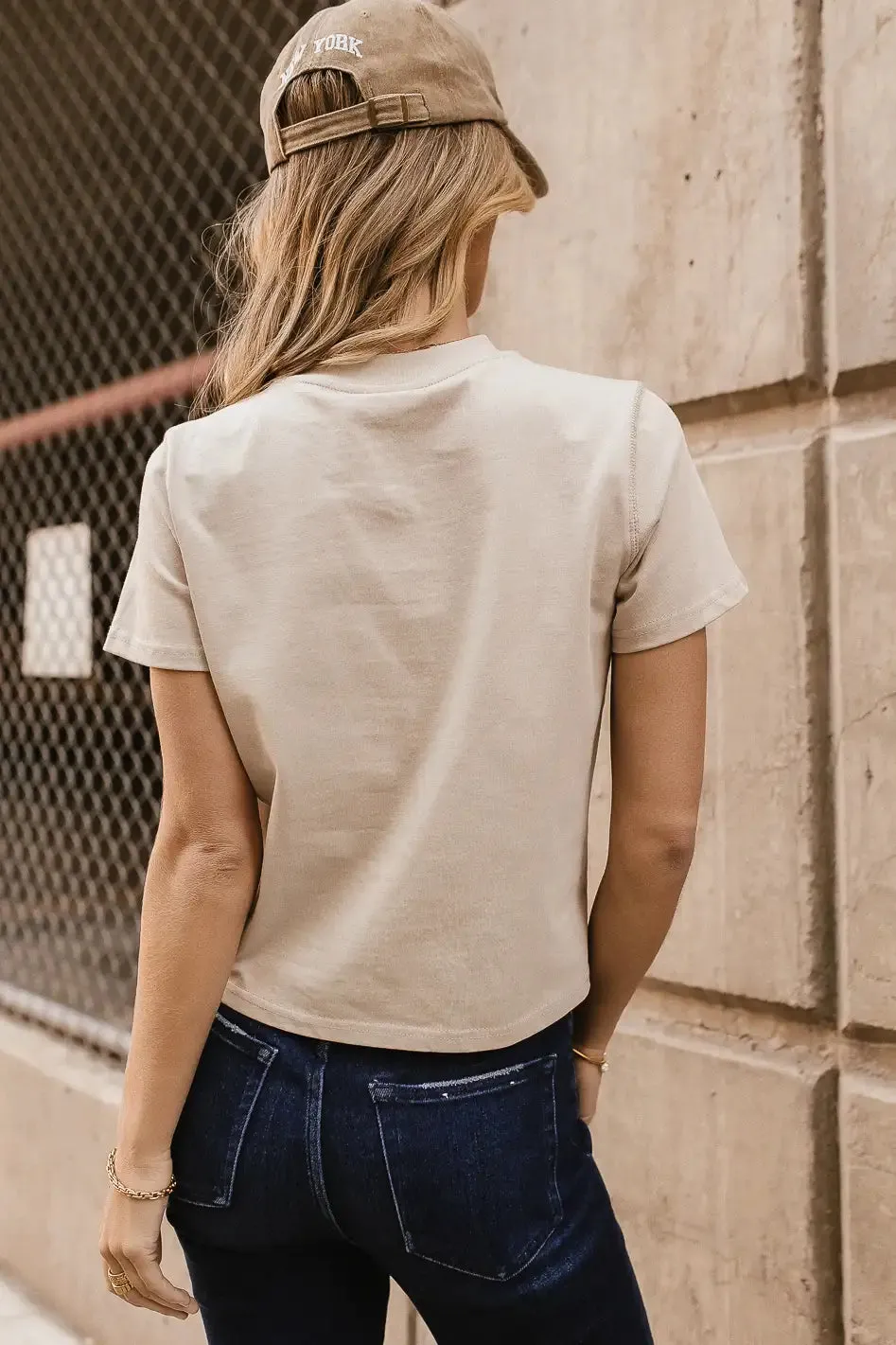 Mason Crewneck T-Shirt in Taupe - FINAL SALE sold by bohme product image thumbnail 4