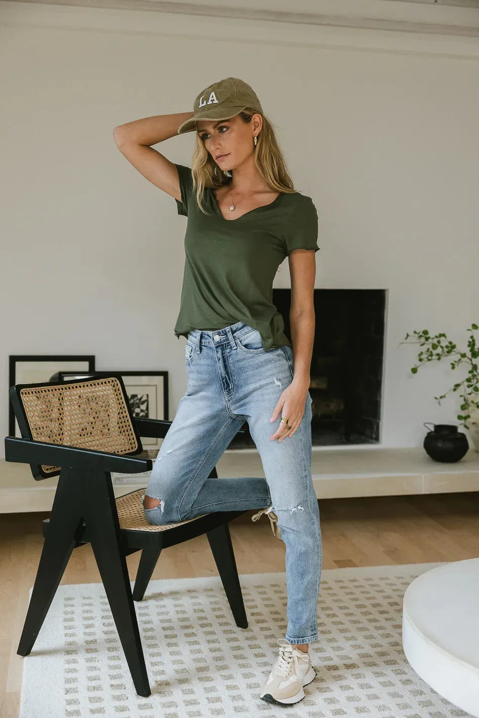 Priya Top in Olive - FINAL SALE sold by bohme