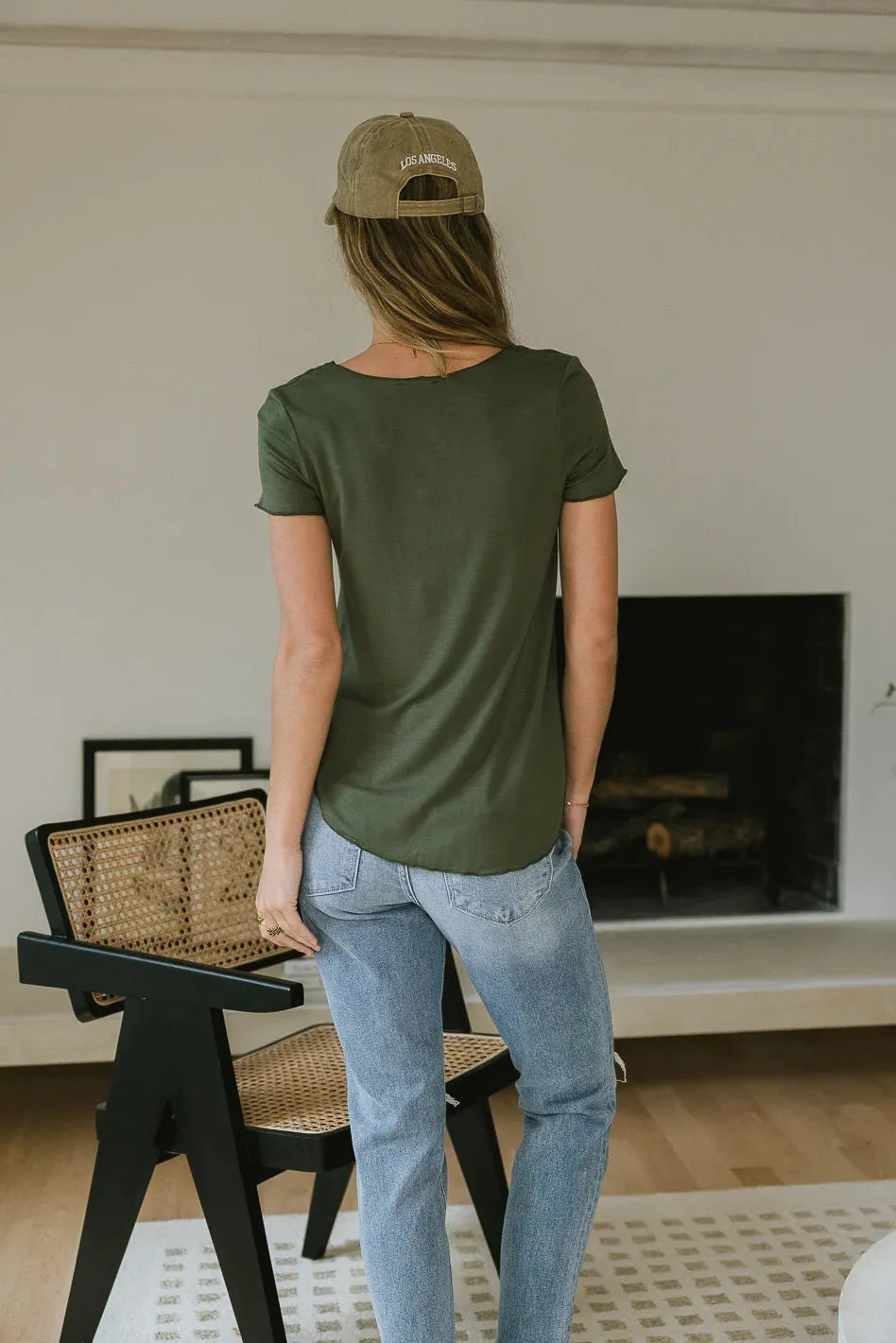 Priya Top in Olive - FINAL SALE sold by bohme product image thumbnail 2