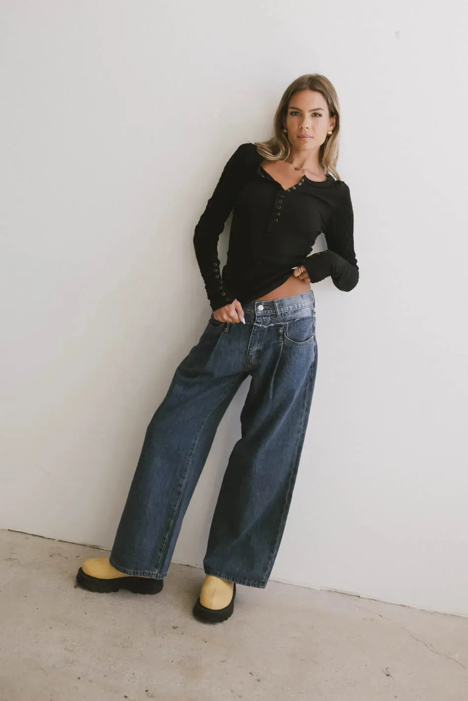 Naomi Cable Knit Sleeve Top in Black sold by bohme product image thumbnail 2