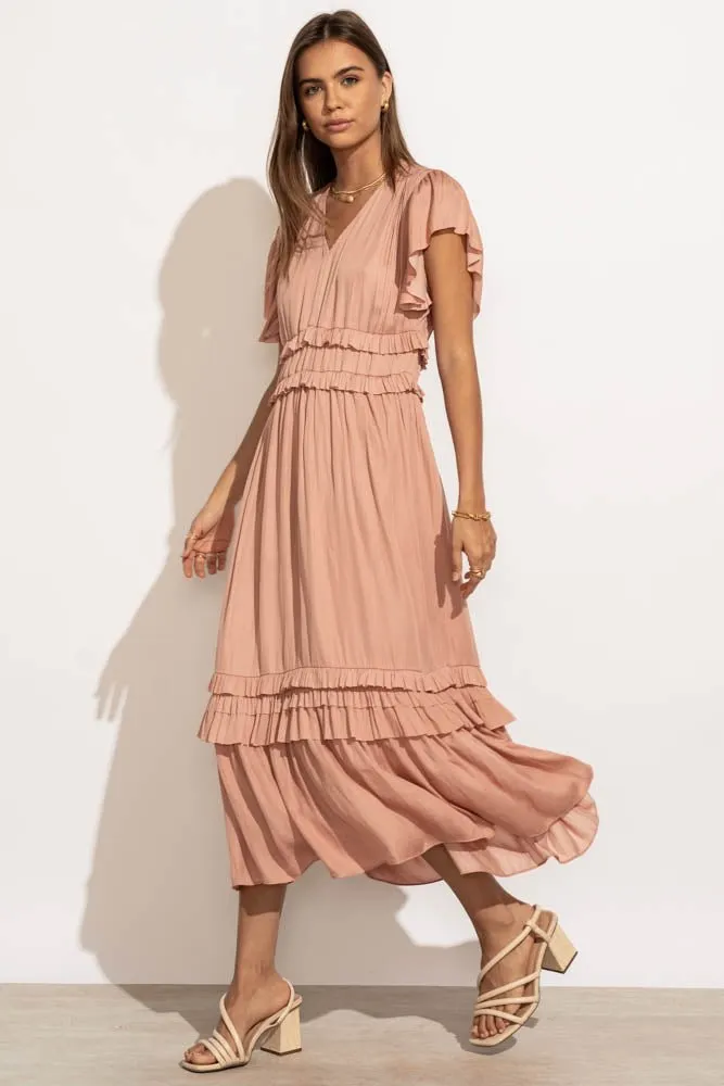 Willa Ruffle Dress in Blush - FINAL SALE sold by bohme product image thumbnail 5