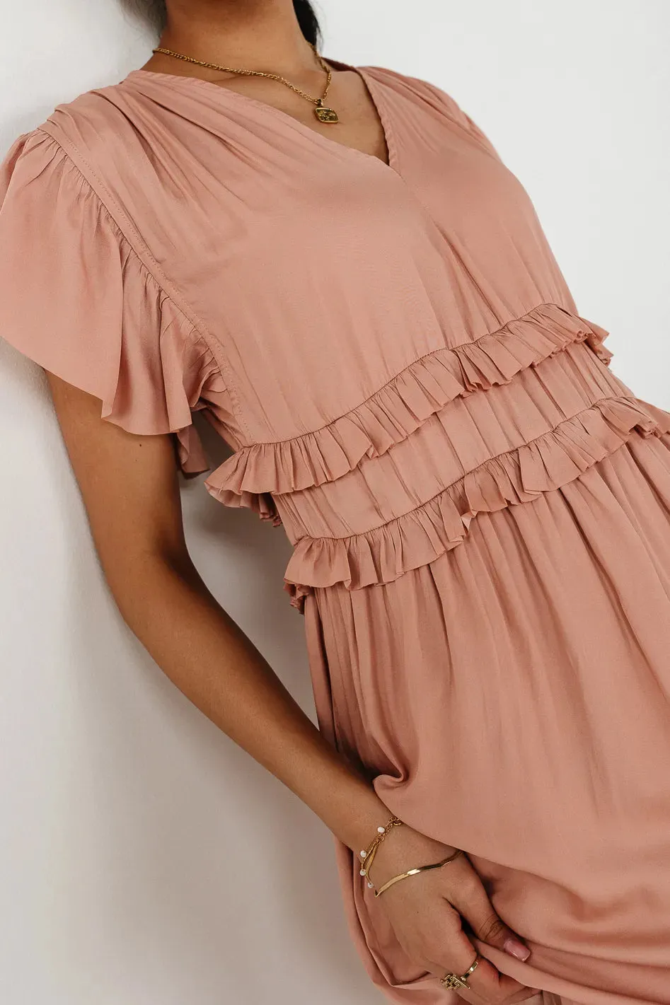 Willa Ruffle Dress in Blush - FINAL SALE sold by bohme product image thumbnail 2