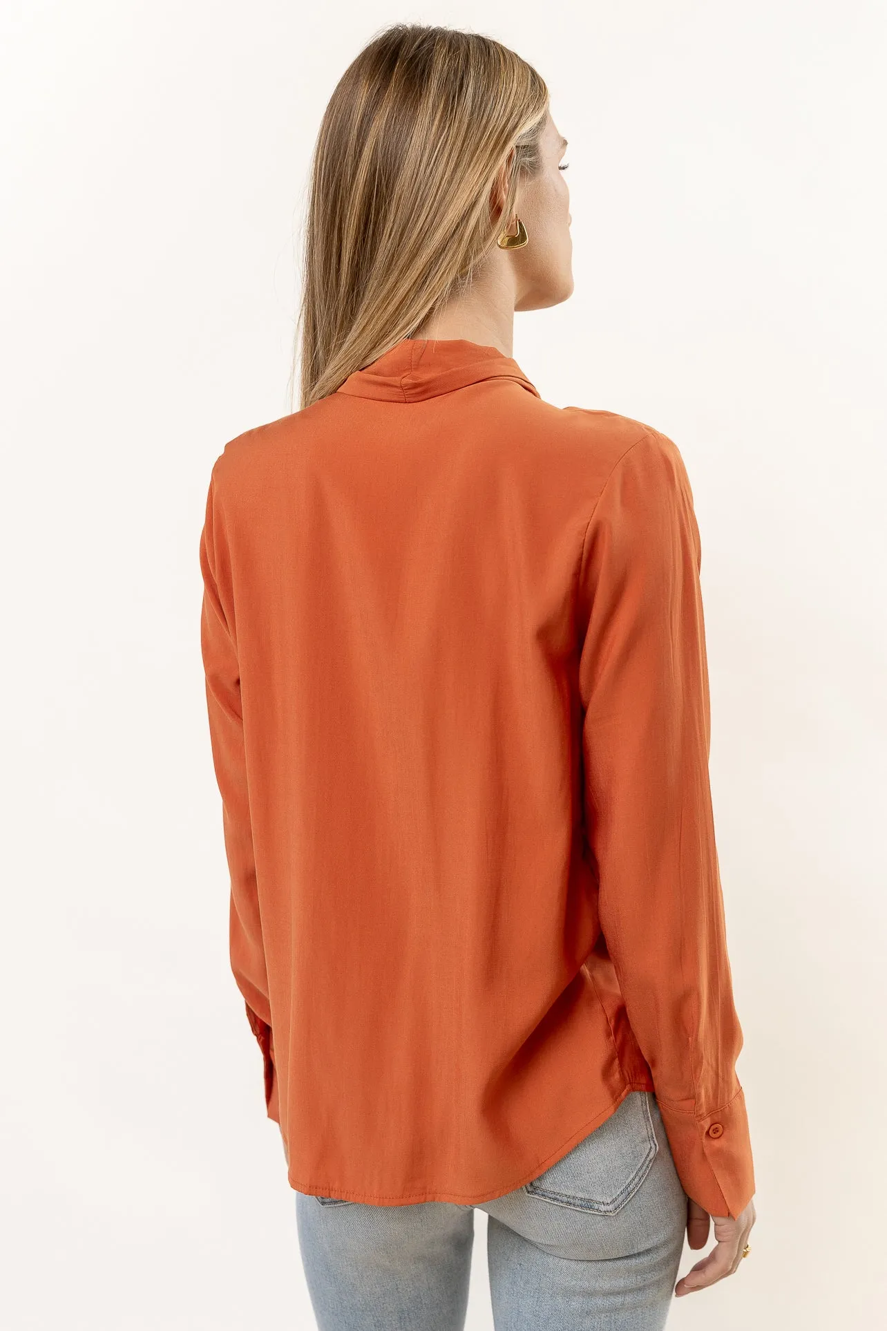 Kayla Tie Front Top in Orange - FINAL SALE sold by bohme product image thumbnail 2