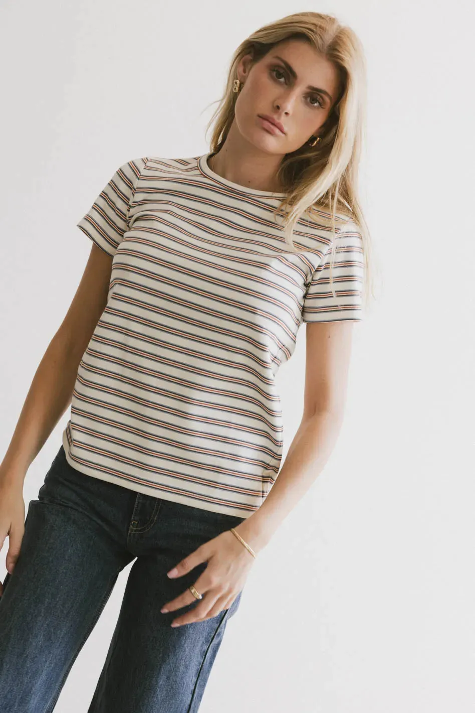 Mckenna Striped Top in Ivory - FINAL SALE sold by bohme product image thumbnail 3