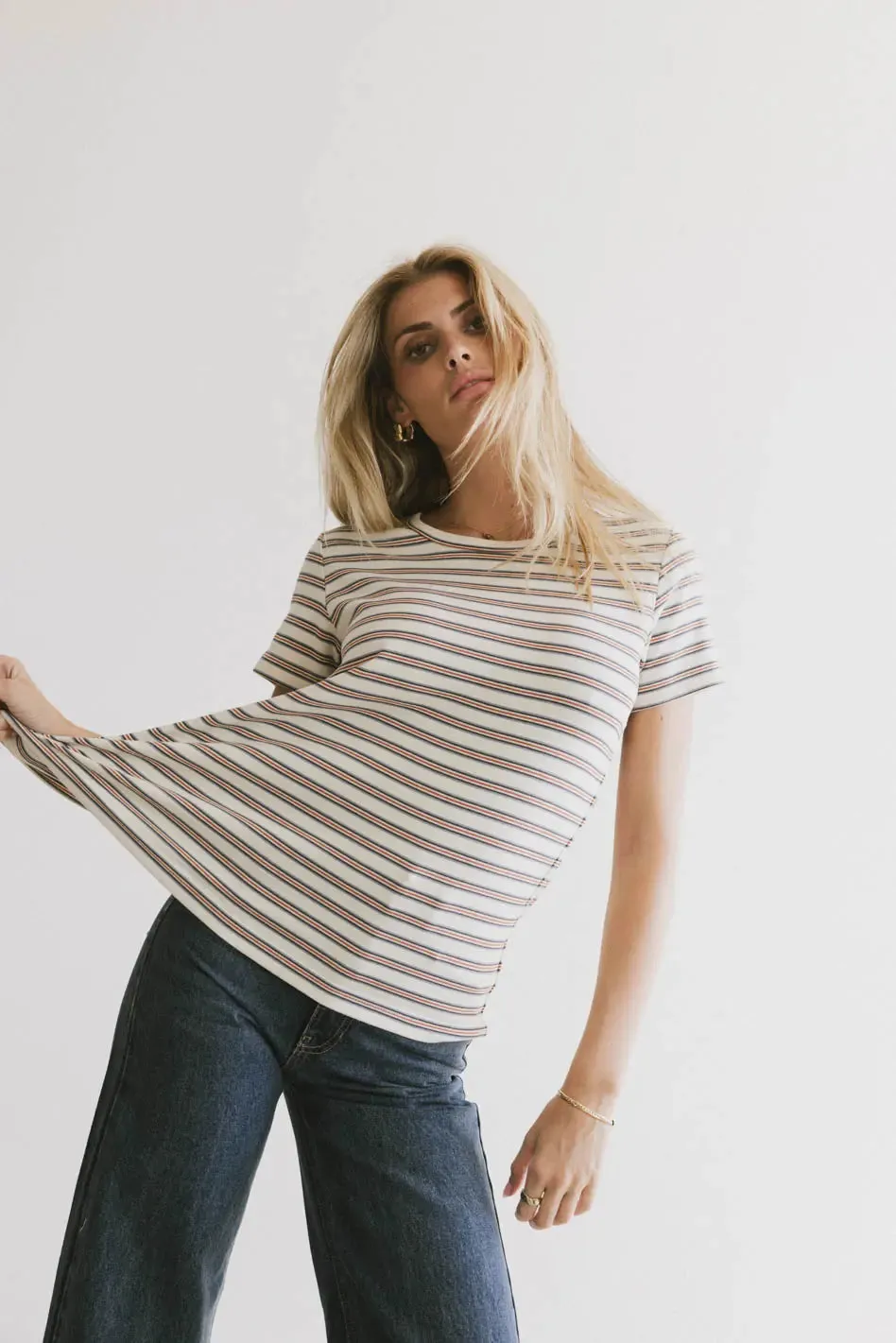 Mckenna Striped Top in Ivory - FINAL SALE sold by bohme product image thumbnail 4