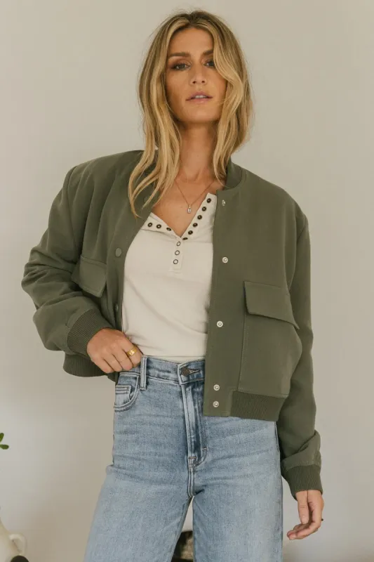 Jocelyn Jacket in Olive sold by bohme