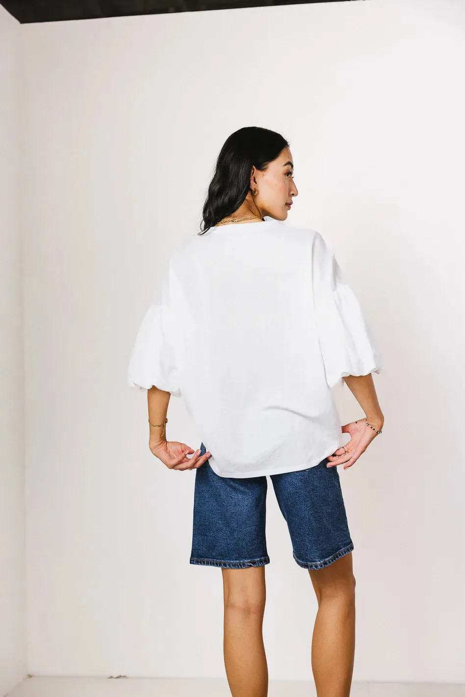 Veda Top in White - FINAL SALE sold by bohme product image thumbnail 5