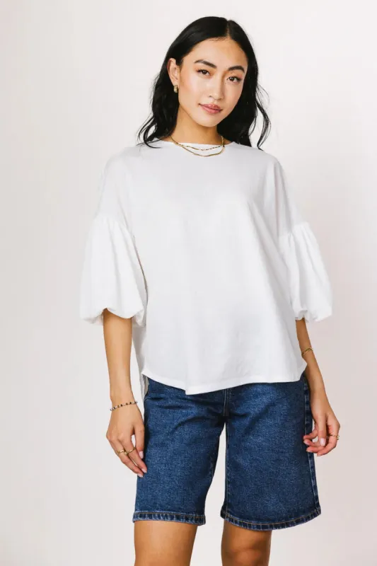 Veda Top in White - FINAL SALE sold by bohme