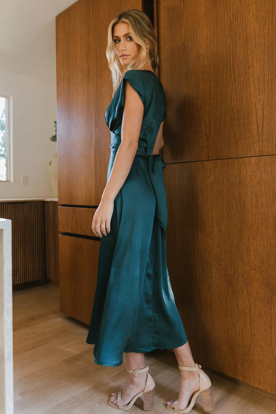 Rosalind Midi Dress in Teal - FINAL SALE sold by bohme product image thumbnail 5