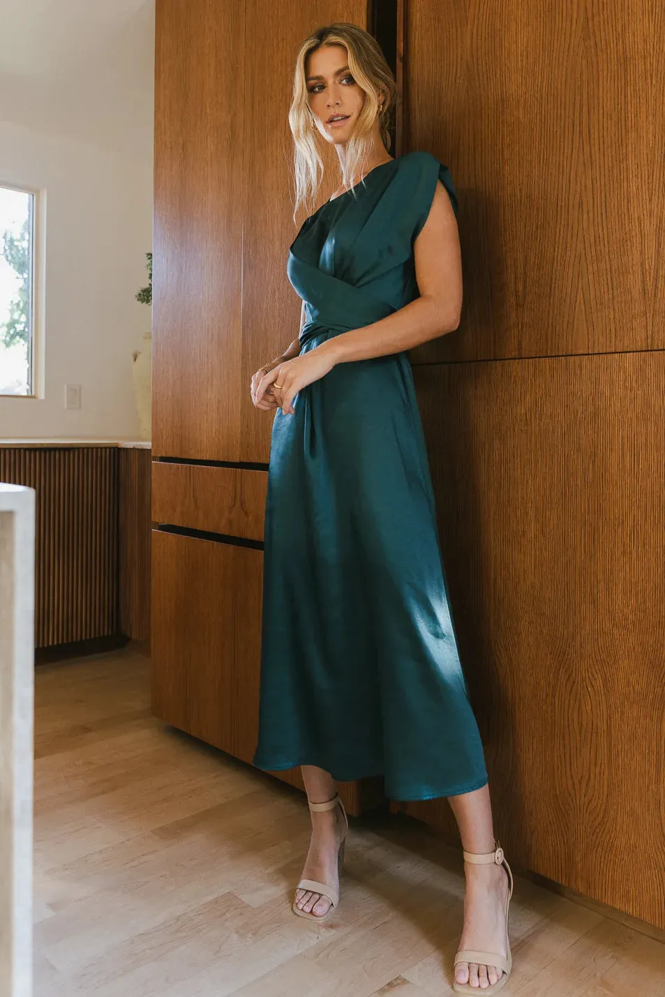 Rosalind Midi Dress in Teal - FINAL SALE sold by bohme product image thumbnail 3