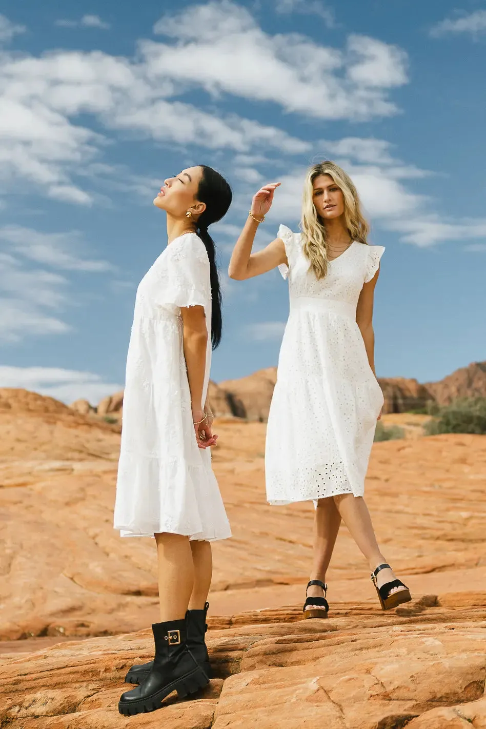 Seraphina Eyelet Midi Dress - FINAL SALE sold by bohme product image thumbnail 3