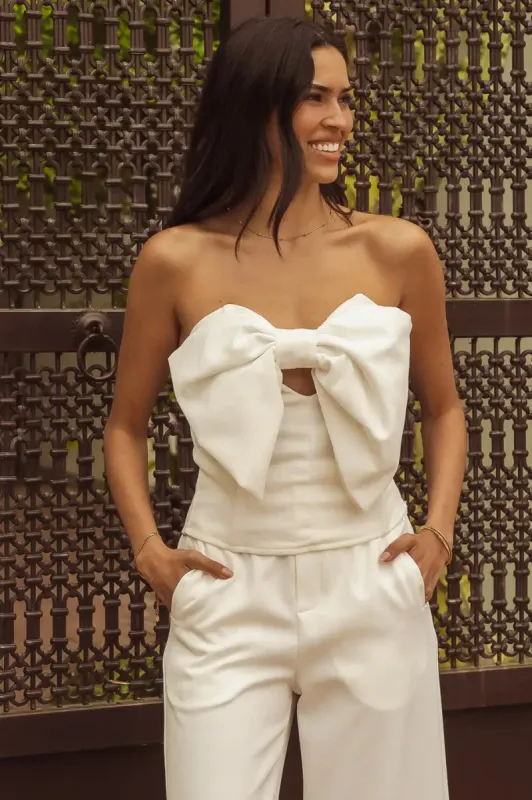 Heidi Crop Top in White - FINAL SALE sold by bohme