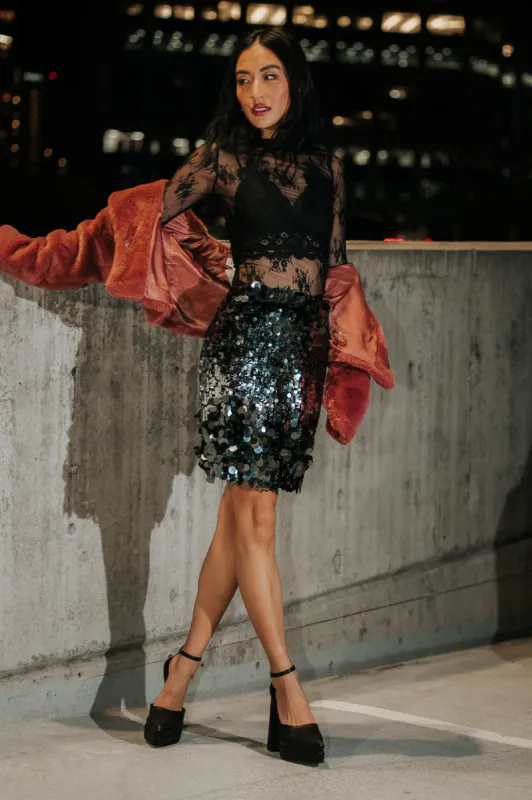 Alessia Sequin Mini Skirt - FINAL SALE sold by bohme