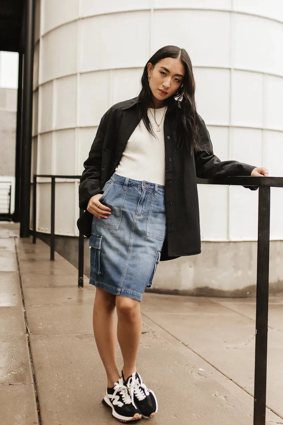 Akari Denim Cargo Skirt - FINAL SALE sold by bohme