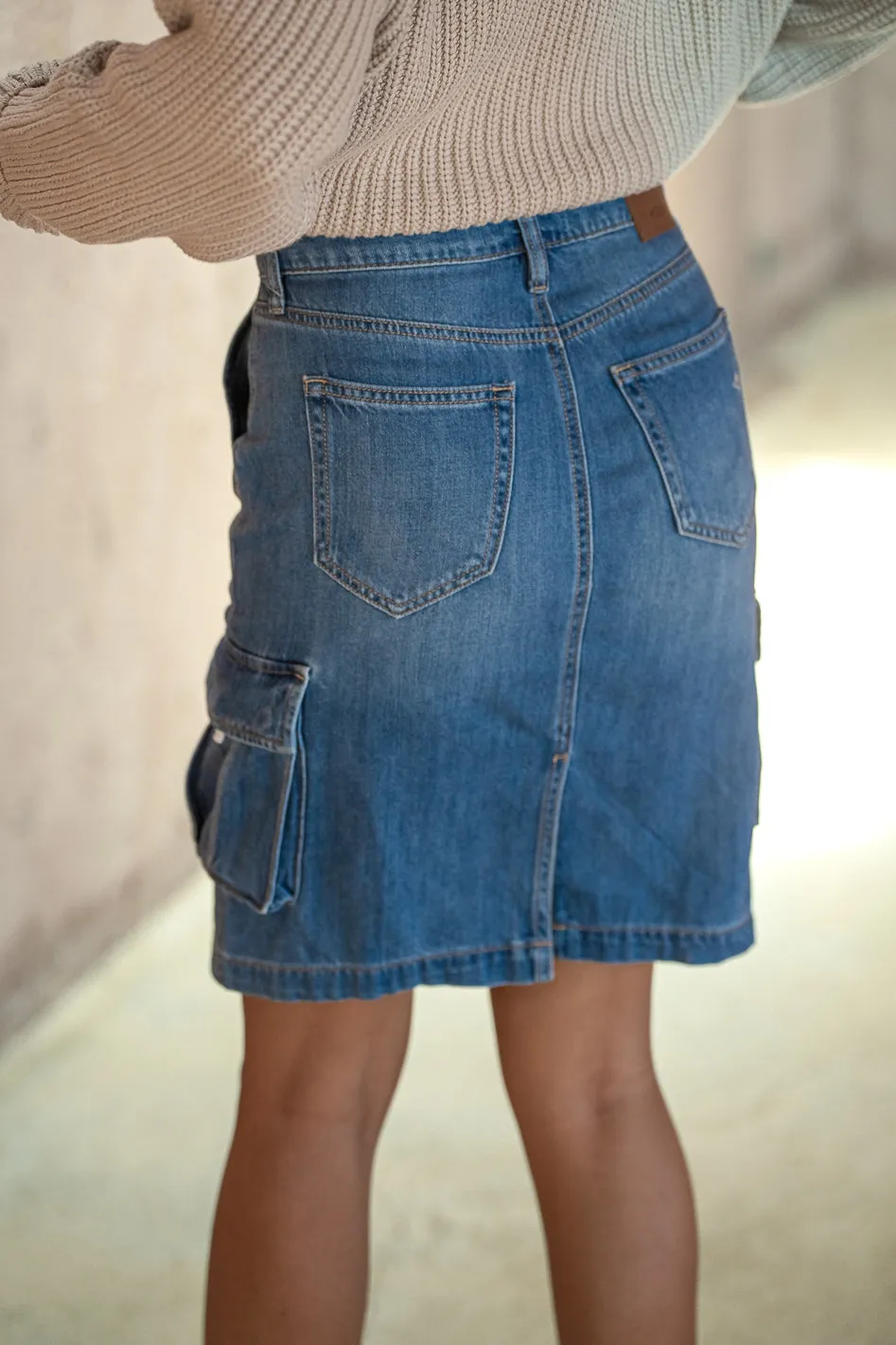 Akari Denim Cargo Skirt - FINAL SALE sold by bohme product image thumbnail 3