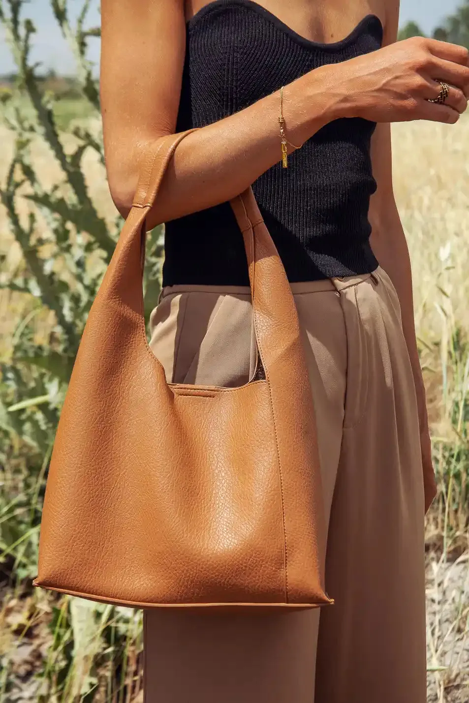 Marina Shoulder Bag in Tan sold by bohme product image thumbnail 4