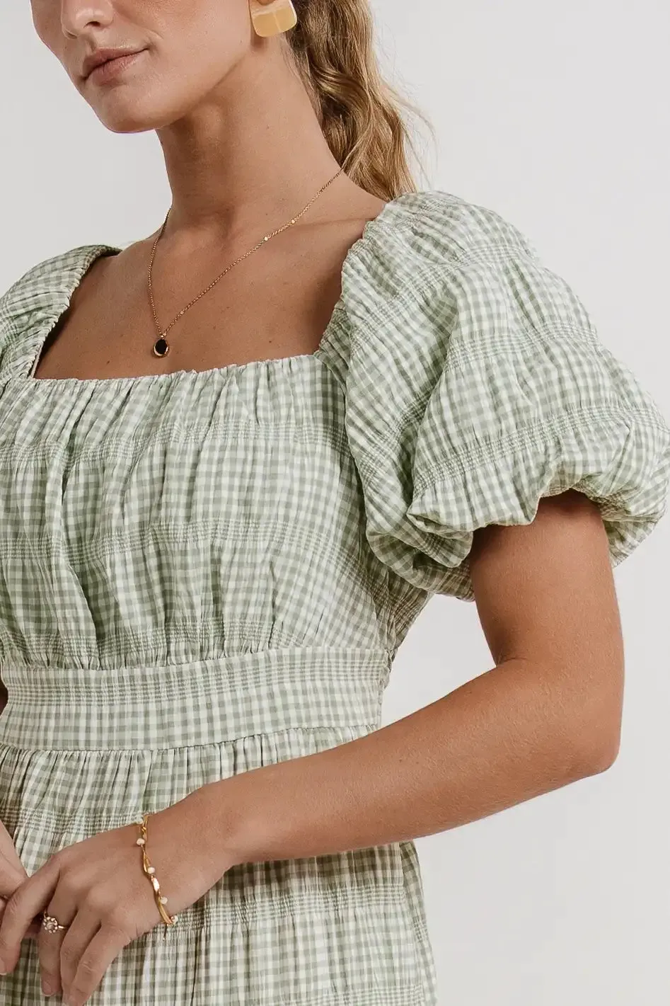 Laney Gingham Dress in Sage - FINAL SALE sold by bohme product image thumbnail 2