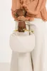 Tobias Woven Bag in Cream sold by bohme